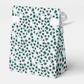 Modern Emerald Terrazzo & Confetti Geschenkschachtel (Rückseite)