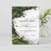 Modern Emerald Watercolor Geode BarefootBride™ (Stehend Vorderseite)