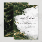 Modern Emerald Watercolor Geode BarefootBride™ (Vorne/Hinten)