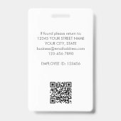 Modern Employee ID Name Company Logo Terracotta Ausweis (Rückseite)