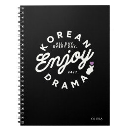 Modern Enjoy Korean Drama Lover Personalisiert Notizblock