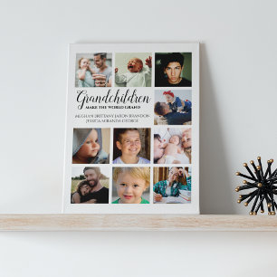 Modern Enkelkinder Fotocollage Fotoplatte