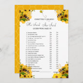 Modern Er sagte, sie habe Brautparty-Spielkarte ge Ankündigung (Vorne/Hinten)