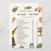 Modern Er sagte, sie habe Brautparty-Spielkarte ge Ankündigung (Vorne/Hinten)