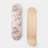 Modern erröten der rosa weiße Blumen Skateboard (Vorderseite)