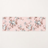Modern erröten der rosa weiße Blumen Yogamatte (Vorderseite (Horizontal))