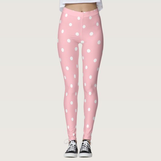 Modern erröten die rosa weißen eleganten leggings (Vorderseite)