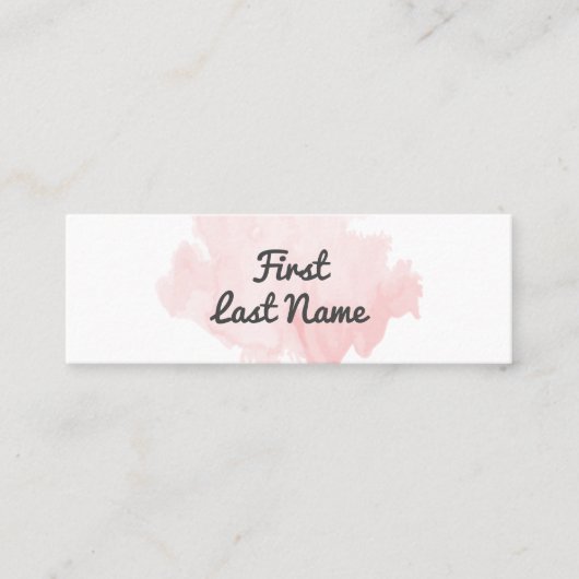 Modern erröten PalePink Mini Visitenkarte (Vorderseite)