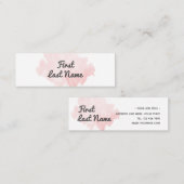 Modern erröten PalePink Mini Visitenkarte (Vorne/Hinten)