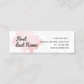 Modern erröten PalePink Mini Visitenkarte (Rückseite)