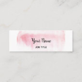 Modern erröten rosa Aquarell-dünne Visitenkarte (Vorderseite)