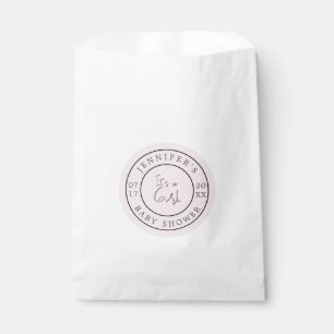 Modern erröten rosa Baby-Dusche Geschenktütchen