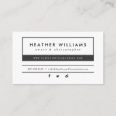 Modern erröten rosa Fotografie-Visitenkarten Visitenkarte (Rückseite)