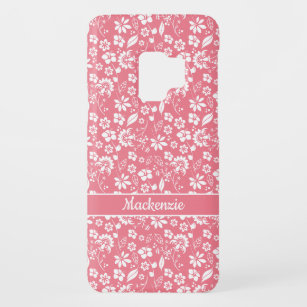 Modern erröten rosa tropische Blumen Case-Mate Samsung Galaxy S9 Hülle