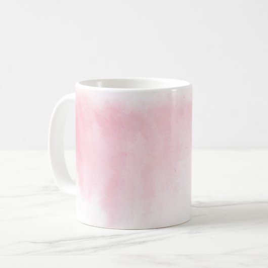 Modern erröten rosa Watercolor-Tasse Kaffeetasse (Vorderseite Links)