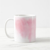 Modern erröten rosa Watercolor-Tasse Kaffeetasse (Links)
