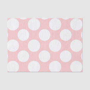 Modern erröten rosa weißes Tupfen-Muster Seidenpapier