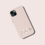 Modern erscheint das Logo des Monogramm-Schriftnam Case-Mate iPhone Hülle<br><div class="desc">Modernes monogramm Skriptname Logo rot pink feminine iPhone 13 Case Design. Sie können die Hintergrundfarbe und die Schriftart nach Belieben ändern.</div>