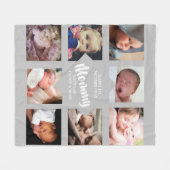 Modern | Erster Muttertag | Foto Collage Fleece (Vorderseite (Horizontal))