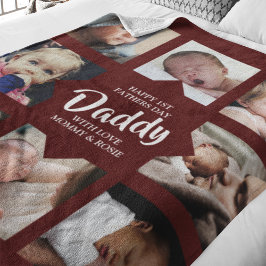 Modern | Erster Vatertag | Foto Collage Fleece