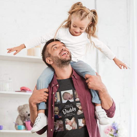 Modern | Erster Vatertag | Foto Collage T - Shirt