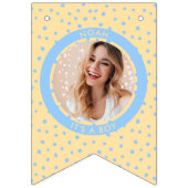 Modern Es ist ein Baby New Baby Foto Wimpelkette (Erste Fahne)