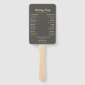 Modern Espresso Braune Gottesdienst-Programm Fächer (Rückseite)