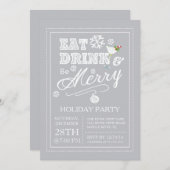 Modern essen Sie Getränk ist fröhliche Einladung (Vorne/Hinten)