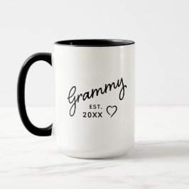 Modern Established Date Grammy Coffee  Tasse