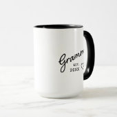 Modern Established Date Grammy Coffee  Tasse (VorderseiteRechts)