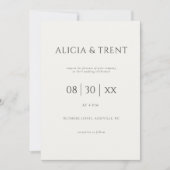 Modern Estate Wedding Invitation | Elegant Minimal Einladung (Vorderseite)