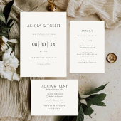 Modern Estate Wedding Invitation | Elegant Minimal Einladung