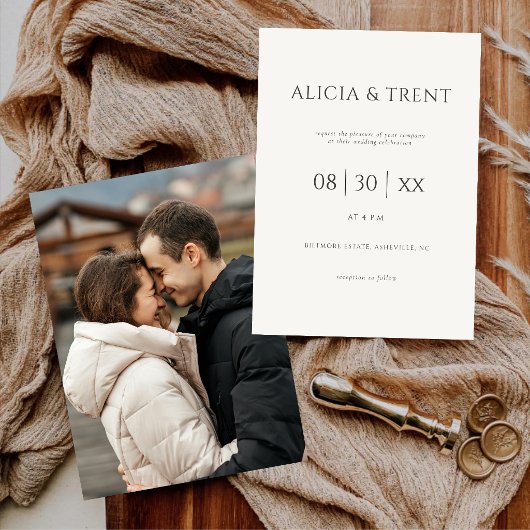 Modern Estate Wedding Invitation | Elegant Minimal Einladung