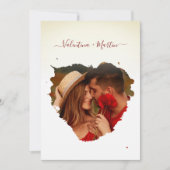 Modern Eternal Love Brustroke Photo Heart Wedding (Vorderseite)