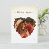 Modern Eternal Love Brustroke Photo Heart Wedding (Stehend Vorderseite)