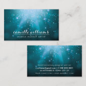 MODERN ETHEREAL BOKEH whimsical magic aqua blue Visitenkarte (Vorne/Hinten)
