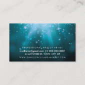 MODERN ETHEREAL BOKEH whimsical magic aqua blue Visitenkarte (Rückseite)