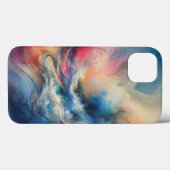 Modern Ethereal Cloud Flow Phone Case Vibrant Blue (Rückseite (Horizontal))