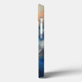 Modern Ethereal Cloud Flow Phone Case Vibrant Blue (Rückseite / Links)