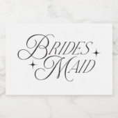 Modern Ethereal Vorschlag Bridesmaid Mini Champagn Schaumweinetikett (Einzelnes Label)