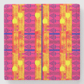 Modern Ethnic Geometric Steinuntersetzer (Vorderseite)