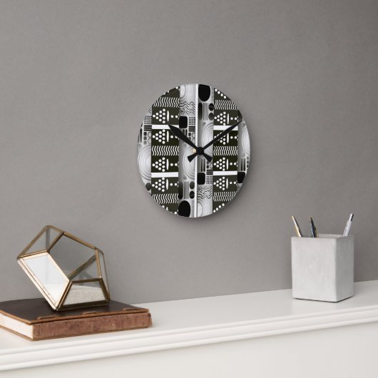 Modern Ethnic Wall Clock Runde Wanduhr (Büro)