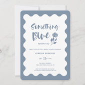 Modern etwas Blaues, bevor ich Brautparty mache Einladung (Vorderseite)