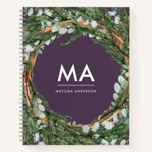 Modern eucalyptus botanical foliocide ursprünglich notizblock (Vorderseite)