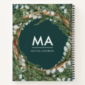 Modern eucalyptus botanical foliocide ursprünglich notizblock (Rückseite)