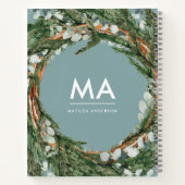 Modern eucalyptus botanical foliocide ursprünglich notizblock (Rückseite)