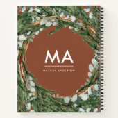 Modern eucalyptus botanical foliocide ursprünglich notizblock (Rückseite)