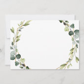 Modern Eucalyptus Foliage Wreath Frame Boho Mitteilungskarte (Vorderseite)
