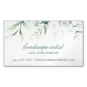 Modern Eucalyptus Greenery Elegant Magnetische Visitenkarte (Vorderseite)
