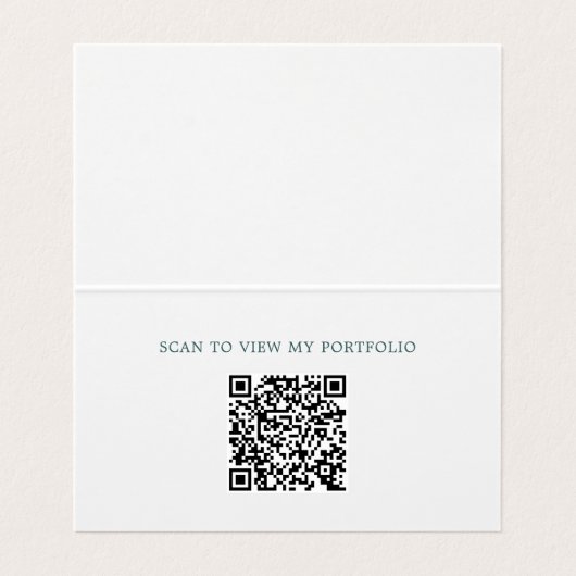 Modern Eucalyptus Greenery QR Code Elegant Visitenkarten (Innenseite Aufgefaltet)